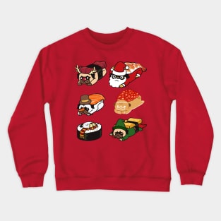 Sushi Pug Christmas Crewneck Sweatshirt